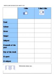 English Worksheet: first days activities