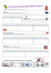 English Worksheet: Confusing things about British homes