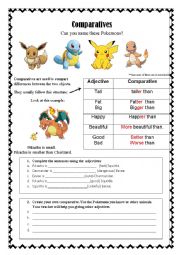 Comparative form using Pokemon