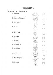 English Worksheet: things in the home (1)