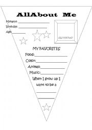 English Worksheet: All about me