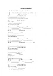 English Worksheet: She loves you - lyrics