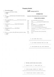 English Worksheet: frequency adverbs