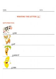 English Worksheet: Practice letter C 