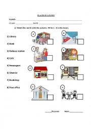 Places in a town.