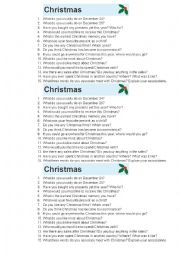 Christmas Speaking questions