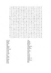 English Worksheet: Word search