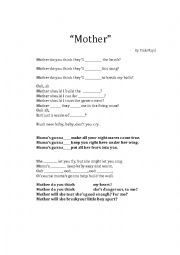 English Worksheet: Listening - Mother 