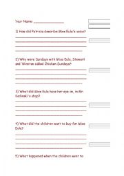 English Worksheet: Chicken Sunday