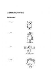 English Worksheet: Adjectives: Feelings