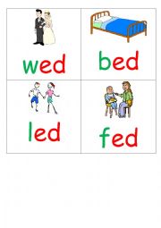 English Worksheet: Word Family task card