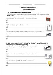 English Worksheet: Home devices (but although because)