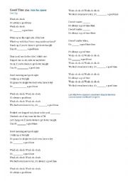 English Worksheet: Good Time Song - Adverbs