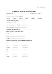 English Worksheet: Exam
