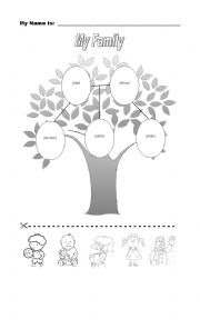 English Worksheet: Family members