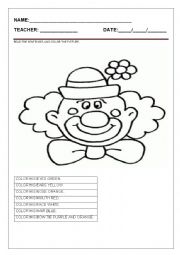 Color the Clowns Face