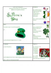 English Worksheet: Scavanger Hunt St. Patricks Day