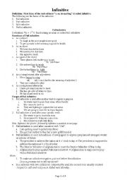 English Worksheet: Infinitive