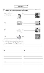 English Worksheet: present continuous