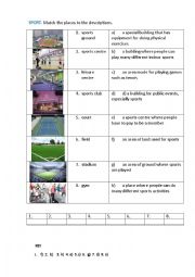 English Worksheet: SPORT 5 (matching exercise)