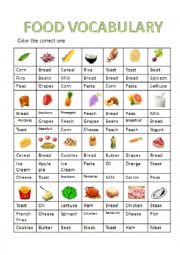 FOOD VOCABULARY