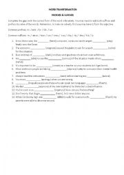 English Worksheet: Word Formation Review