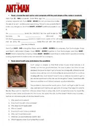 Ant Man Worksheet