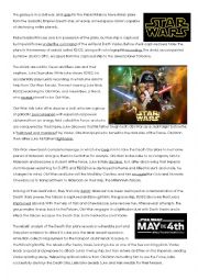 English Worksheet: Star Wars Reading Comprehension