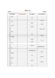 VERBS TEST