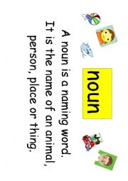 English Worksheet: Nouns, verbs posters
