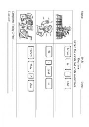 English Worksheet: order and write the sentences about emotions