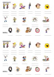 English Worksheet: Personality worksheet