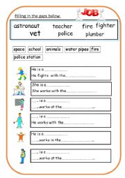 English Worksheet: Jobs 