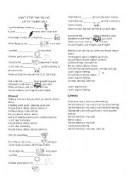 English Worksheet: Cant Stop This Feeling by Justin Timberlake