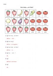 English Worksheet: How many...are there?