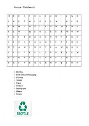 recycle word search