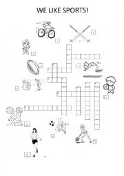 English Worksheet: WE LIKE SPORTS