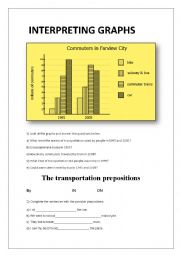 Graph and prepositions activity