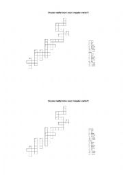 English Worksheet: Crossword on irregular verbs