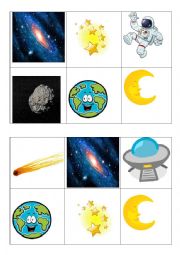 English Worksheet: Bingo universe CARDS