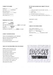 English Worksheet: Toothbrush - DNCE