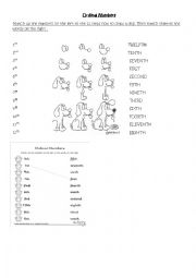 English Worksheet: ORDINAL NUMBER