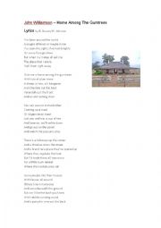 English Worksheet: Home Among The Gumtrees - lyrics and activities