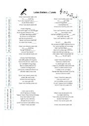 English Worksheet: Song Lukas Graham - 7 years 