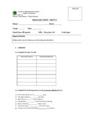 English Worksheet: Test on Adjectives