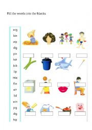 English Worksheet: i short vowel sound