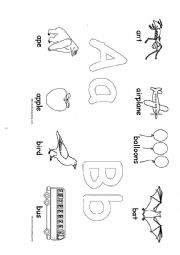 English Worksheet: Alphabet color