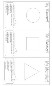 English Worksheet: Create your monster. BODY PARTS