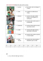 English Worksheet: JOBS IN EDUCATION