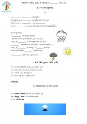 English Worksheet: Why does it always rain on me by Travis